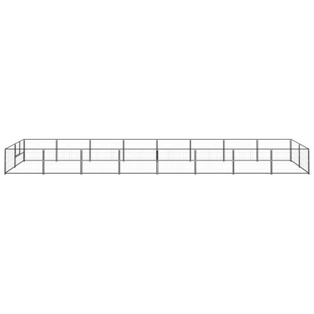 vidaXL Perrera acero 16 m² negra