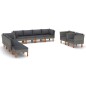 vidaXL Set de muebles de jardín 10 pzas ratán sintético eucalipto gris vidaXL Set de muebles de jardín 10 pzas ratán sintético eucalipto gris