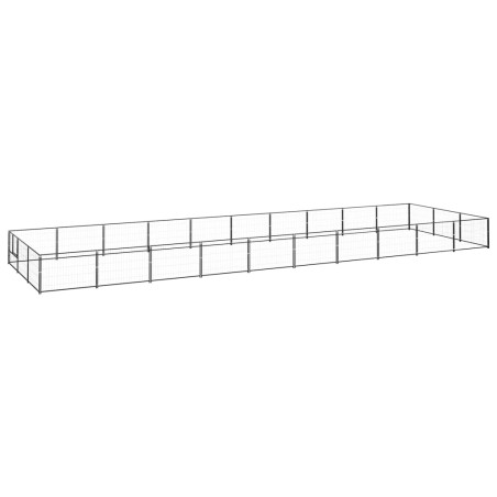 vidaXL Perrera acero 30 m² negra