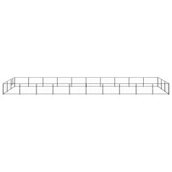 vidaXL Perrera acero 30 m² negra