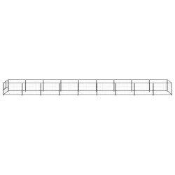 vidaXL Perrera acero 9 m² negra