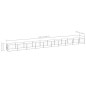vidaXL Perrera plateada 10 m² acero