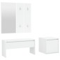vidaXL Set de muebles de recibidor madera contrachapada blanco brillo vidaXL Set de muebles de recibidor madera contrachapada blanco brillo
