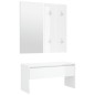 vidaXL Set de muebles de recibidor madera contrachapada blanco brillo vidaXL Set de muebles de recibidor madera contrachapada blanco brillo