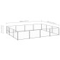 vidaXL Perrera plateada 12 m² acero