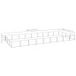 vidaXL Perrera plateada 36 m² acero vidaXL Perrera plateada 36 m² acero