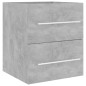 vidaXL Mueble con lavabo madera de ingeniería gris hormigón vidaXL Mueble con lavabo madera de ingeniería gris hormigón