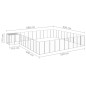 vidaXL Perrera plateada 31,46 m² acero  