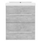 vidaXL Mueble con lavabo madera de ingeniería gris hormigón vidaXL Mueble con lavabo madera de ingeniería gris hormigón