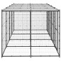 vidaXL Perrera de exterior de acero con techo 9,68 m²