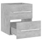 vidaXL Mueble con lavabo madera de ingeniería gris hormigón vidaXL Mueble con lavabo madera de ingeniería gris hormigón