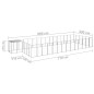 vidaXL Perrera plateada 26,62 m² acero  