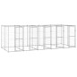 vidaXL Perrera de exterior de acero galvanizado 12,1 m² vidaXL Perrera de exterior de acero galvanizado 12,1 m²