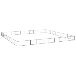 vidaXL Perrera acero 100 m² negra