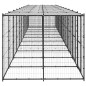vidaXL Perrera de exterior de acero con techo 26,62 m²