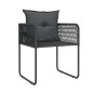 vidaXL Juego de comedor para jardín 7 piezas negro vidaXL Juego de comedor para jardín 7 piezas negro