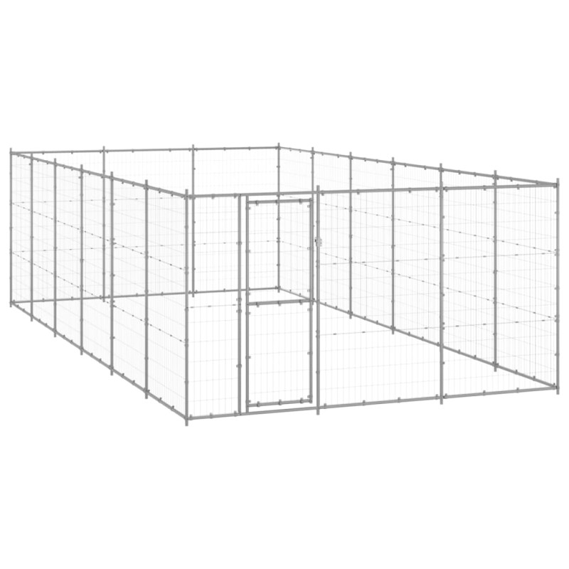 vidaXL Perrera de exterior de acero galvanizado 21,78 m² vidaXL Perrera de exterior de acero galvanizado 21,78 m²