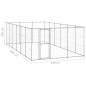 vidaXL Perrera de exterior de acero galvanizado 21,78 m² vidaXL Perrera de exterior de acero galvanizado 21,78 m²