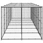 vidaXL Perrera de exterior de acero con techo 14,52 m²