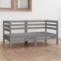 vidaXL Sofá de jardín 2 plazas madera maciza pino gris vidaXL Sofá de jardín 2 plazas madera maciza pino gris