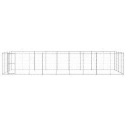 vidaXL Perrera de exterior de acero galvanizado 43,56 m²