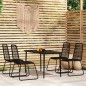vidaXL Juego de comedor para jardín 5 piezas negro vidaXL Juego de comedor para jardín 5 piezas negro
