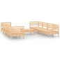 vidaXL Juego de muebles de jardín 9 piezas madera maciza de pino