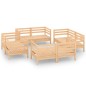 vidaXL Juego de muebles de jardín 8 piezas madera maciza de pino