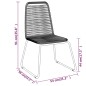 vidaXL Juego de comedor para jardín 5 piezas negro vidaXL Juego de comedor para jardín 5 piezas negro