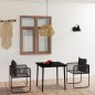 vidaXL Juego de comedor para jardín 3 piezas negro vidaXL Juego de comedor para jardín 3 piezas negro