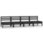 vidaXL Juego de muebles de jardín 4 pzas madera de pino maciza negro vidaXL Juego de muebles de jardín 4 pzas madera de pino maciza negro