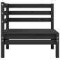 vidaXL Juego de muebles de jardín 4 pzas madera de pino maciza negro vidaXL Juego de muebles de jardín 4 pzas madera de pino maciza negro