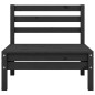 vidaXL Juego de muebles de jardín 4 pzas madera de pino maciza negro vidaXL Juego de muebles de jardín 4 pzas madera de pino maciza negro