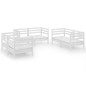 vidaXL Set de salón de jardín de 6 piezas blanco madera maciza de pino vidaXL Set de salón de jardín de 6 piezas blanco madera maciza de pino