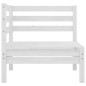 vidaXL Set de salón de jardín de 6 piezas blanco madera maciza de pino vidaXL Set de salón de jardín de 6 piezas blanco madera maciza de pino