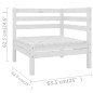 vidaXL Set de salón de jardín de 6 piezas blanco madera maciza de pino vidaXL Set de salón de jardín de 6 piezas blanco madera maciza de pino