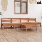 vidaXL Juego muebles de jardín 5 pzas madera maciza pino marrón miel vidaXL Juego muebles de jardín 5 pzas madera maciza pino marrón miel