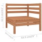 vidaXL Juego muebles de jardín 7 pzas madera maciza pino marrón miel vidaXL Juego muebles de jardín 7 pzas madera maciza pino marrón miel