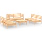 vidaXL Juego de muebles de jardín 7 piezas madera maciza de pino vidaXL Juego de muebles de jardín 7 piezas madera maciza de pino