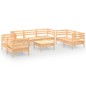 vidaXL Juego de muebles de jardín 8 piezas madera maciza de pino vidaXL Juego de muebles de jardín 8 piezas madera maciza de pino