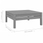 vidaXL Juego de muebles de jardín 5 piezas madera maciza de pino gris