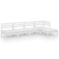 vidaXL Juego de muebles de jardín 5 piezas madera maciza pino blanco vidaXL Juego de muebles de jardín 5 piezas madera maciza pino blanco