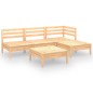 vidaXL Juego de muebles de jardín 5 piezas madera maciza pino vidaXL Juego de muebles de jardín 5 piezas madera maciza pino