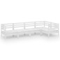 vidaXL Juego de muebles de jardín 5 piezas madera maciza pino blanco vidaXL Juego de muebles de jardín 5 piezas madera maciza pino blanco