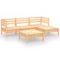 vidaXL Juego de muebles de jardín 5 piezas madera maciza pino vidaXL Juego de muebles de jardín 5 piezas madera maciza pino