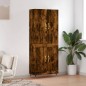 vidaXL Aparador alto madera contrachapada roble ahumado 69,5x34x180 cm vidaXL Aparador alto madera contrachapada roble ahumado 69,5x34x180 cm