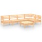 vidaXL Juego de muebles de jardín 6 piezas madera maciza pino vidaXL Juego de muebles de jardín 6 piezas madera maciza pino
