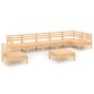 vidaXL Juego de muebles de jardín 8 piezas madera maciza de pino