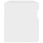 vidaXL Mesita de noche luces LED 2 uds contrachapada blanco 60x35x40cm vidaXL Mesita de noche luces LED 2 uds contrachapada blanco 60x35x40cm