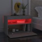 vidaXL Mesita de noche con LED contrachapada gris hormigón 60x35x40 cm vidaXL Mesita de noche con LED contrachapada gris hormigón 60x35x40 cm